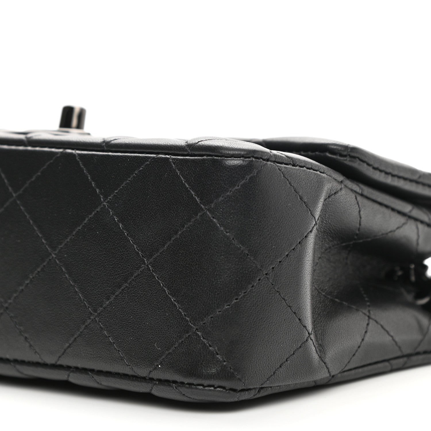 Chanel Lambskin Quilted Mini Rectangular Flap So Black 9 of 11
