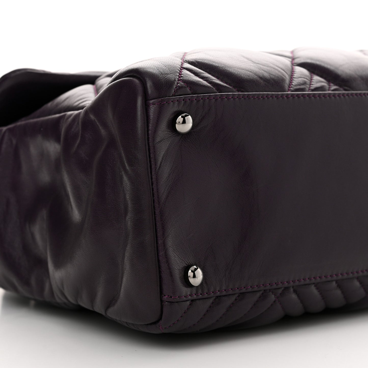 Lambskin In And Out XL Maxi Flap Dark Purple