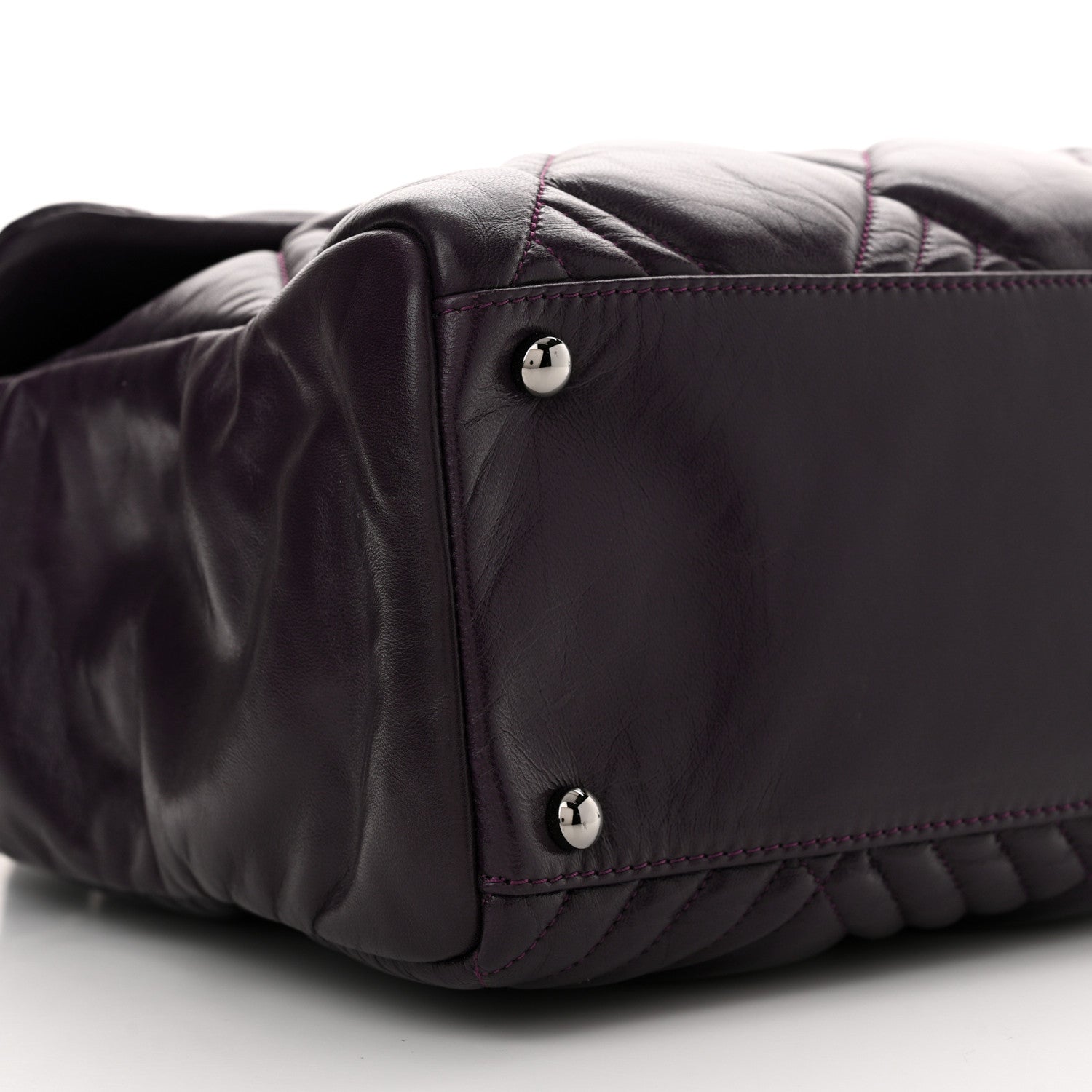 Chanel Lambskin In And Out XL Maxi Flap Dark Purple 9 of 11