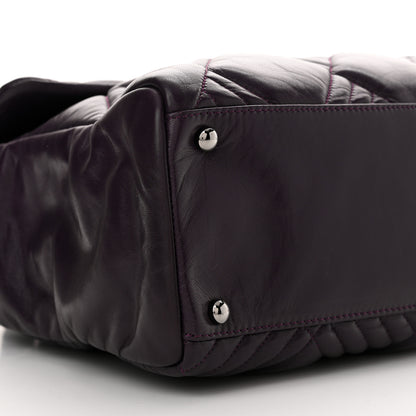 Chanel Lambskin In And Out XL Maxi Flap Dark Purple 9 of 11