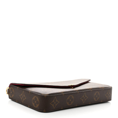 Louis Vuitton Monogram Pochette Felicie Chain Wallet Fuchsia 6 of 14