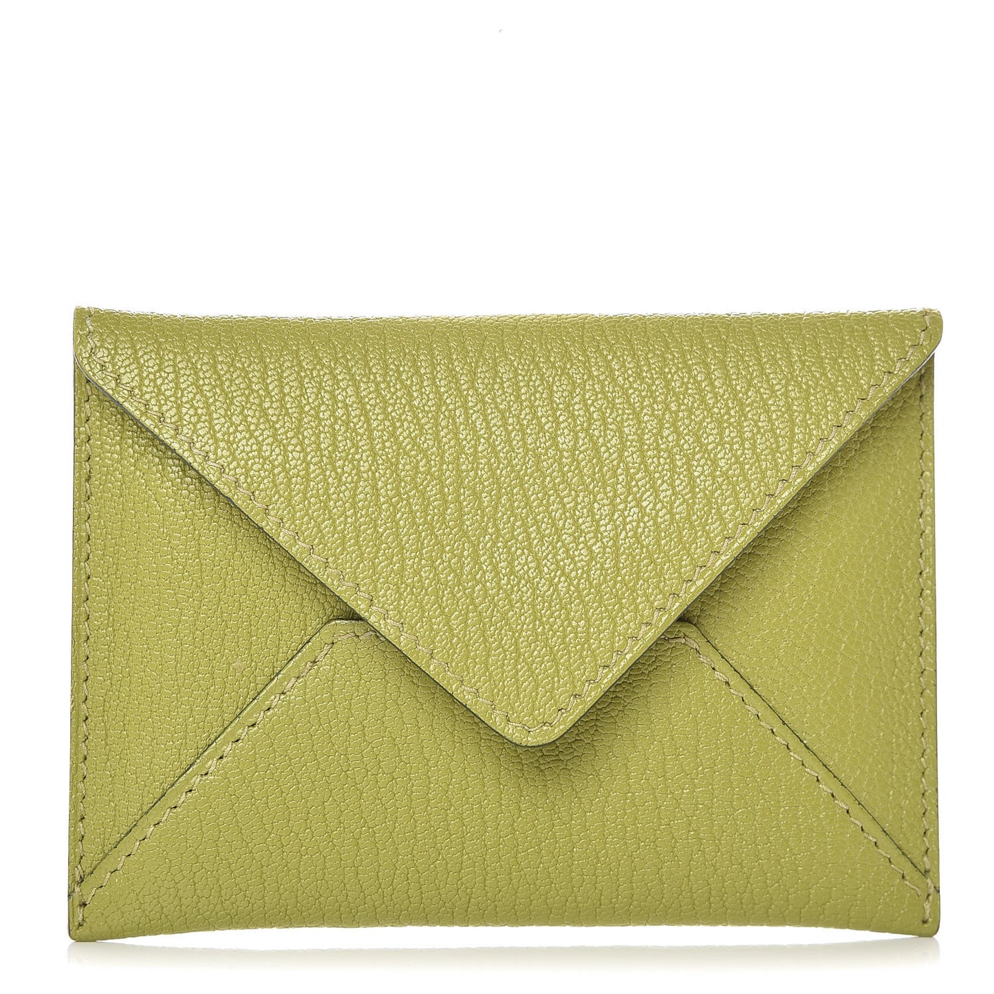 Chevre Mysore Envelope Wallet Vert Anis