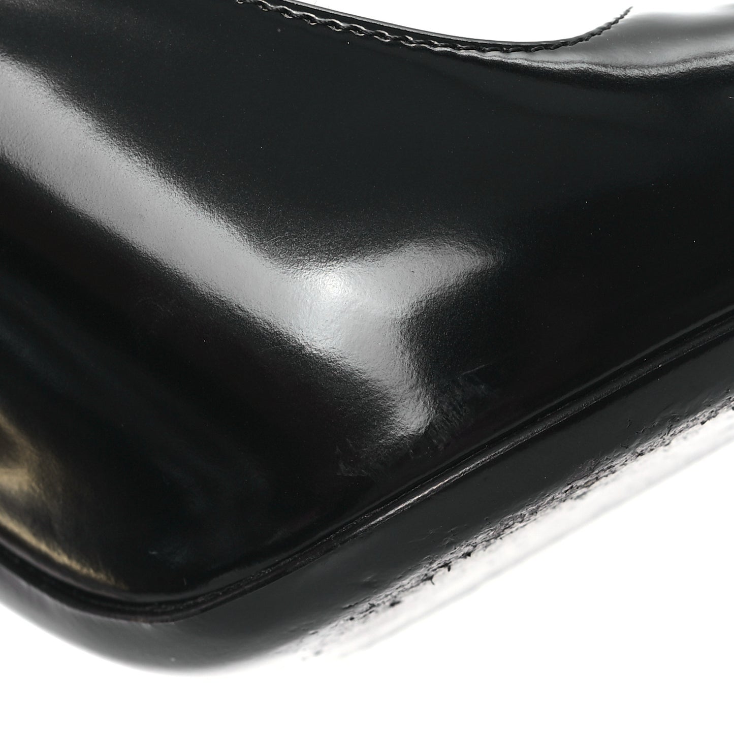 Glazed Calfskin Lee Slingback Pumps 37 Black