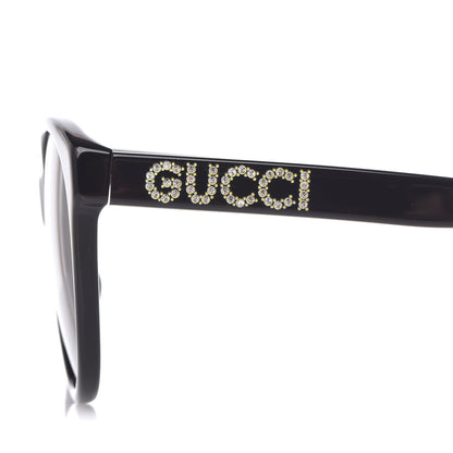 Gucci Round Frame Crystal Sunglasses GG 0419S Black 5 of 8