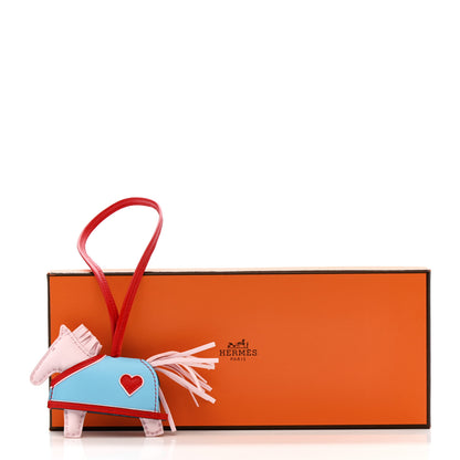 Hermes Milo Lambskin Grigri Rodeo Robeo Coeur Bag Charm PM Rose Darling Rouge Radieux Celeste 4 of 4