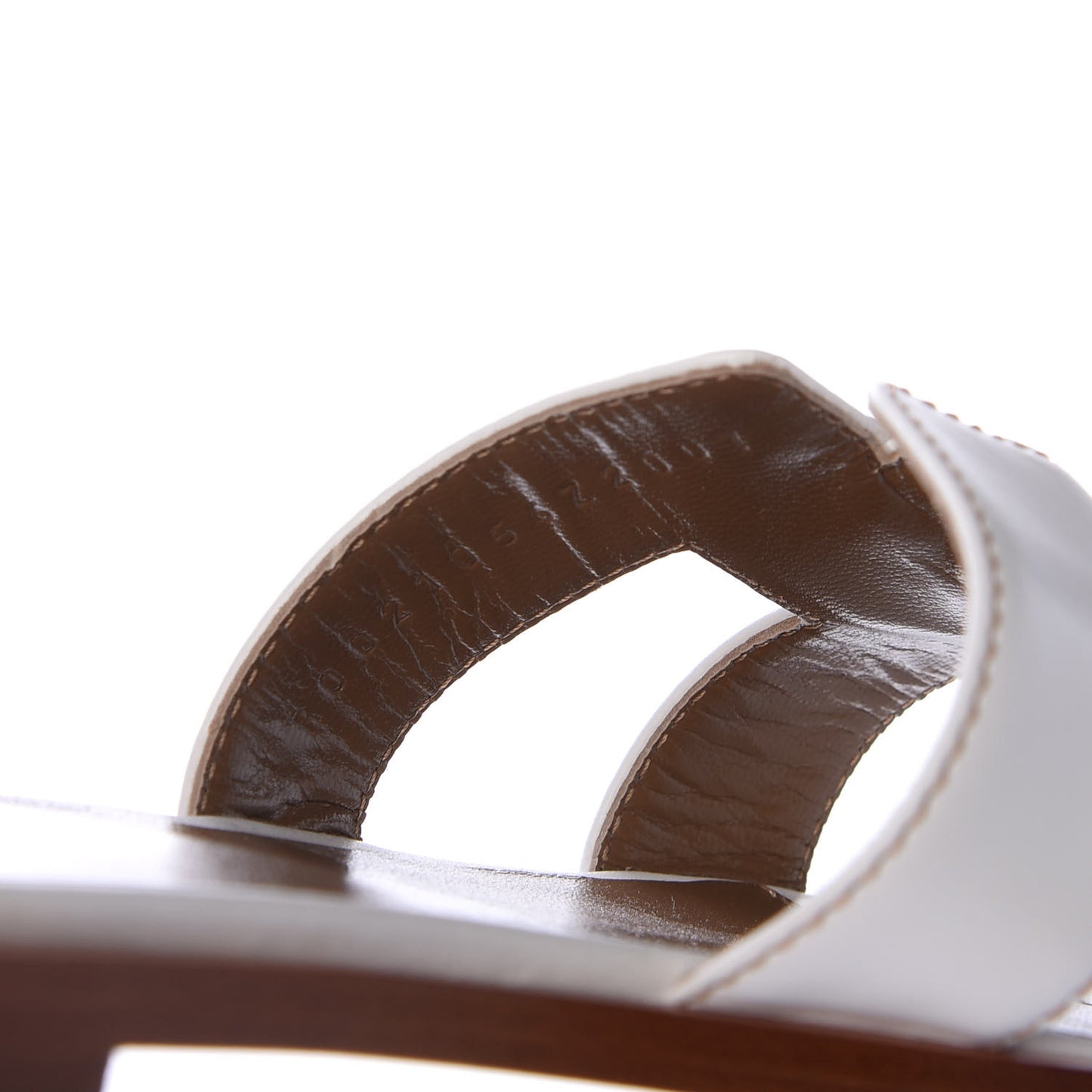 Box Calfskin Oran Sandals 36.5 White