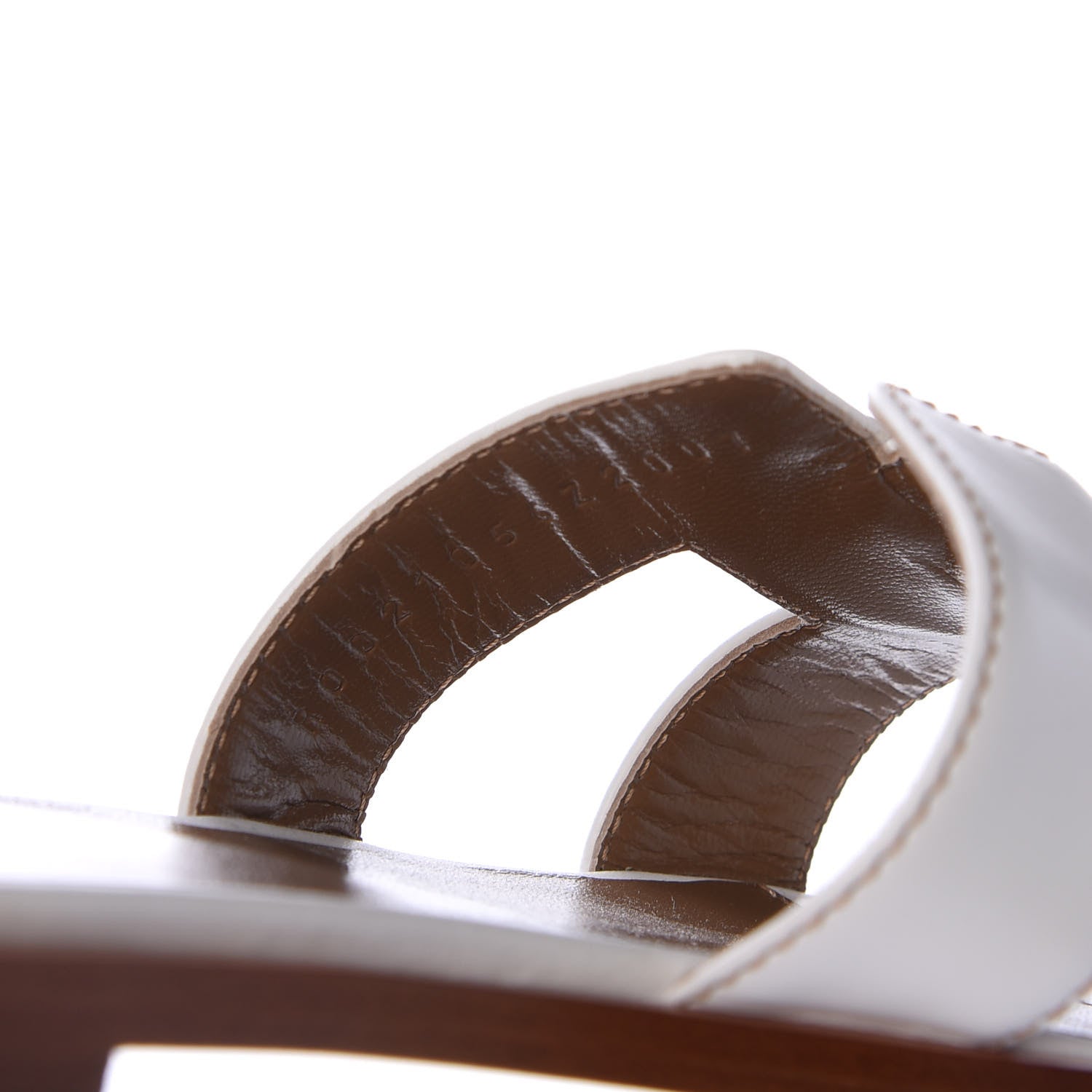 Hermes Box Calfskin Oran Sandals 36.5 White 9 of 9