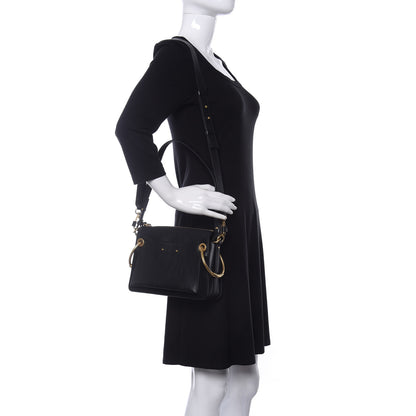 Chloe Calfskin Suede Small Roy Bag Black 2 of 10