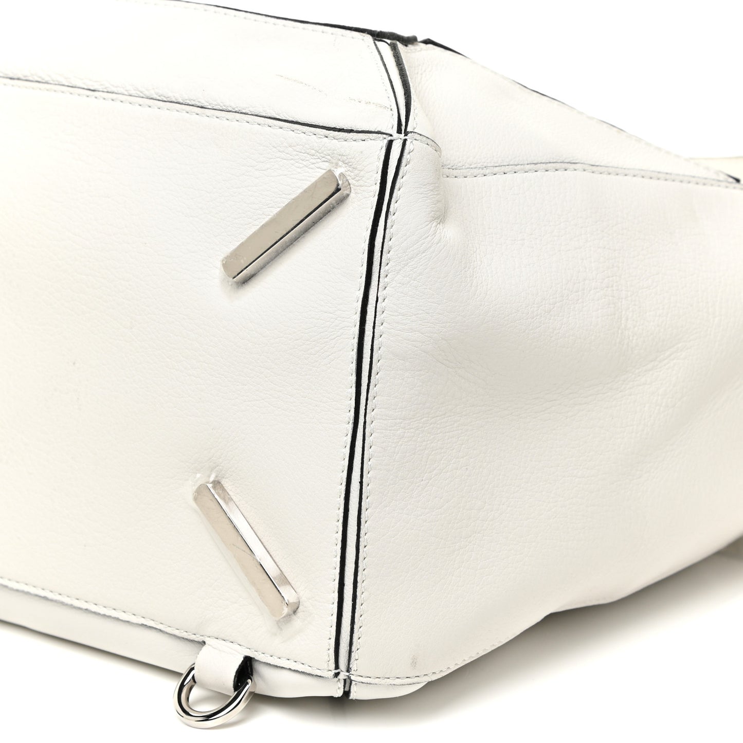 Calfskin Medium Puzzle Bag White