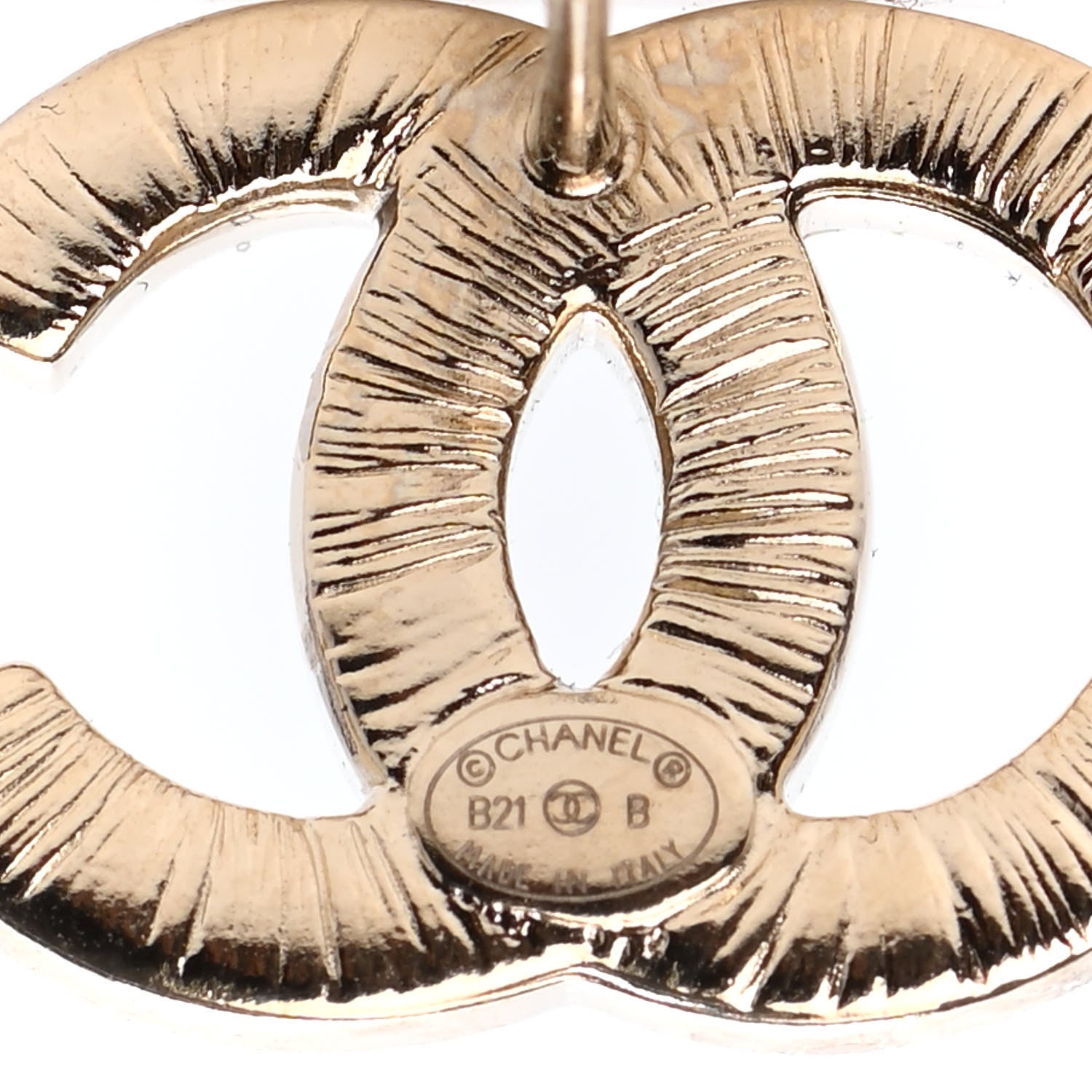 Chanel Crystal CC Earrings Gold 4 of 4