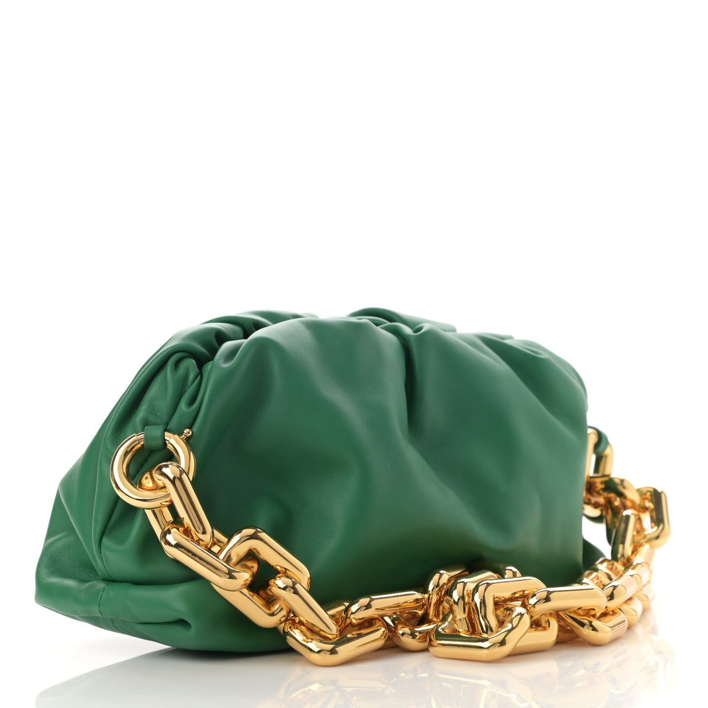 Calfskin The Pouch Chain Racing Green