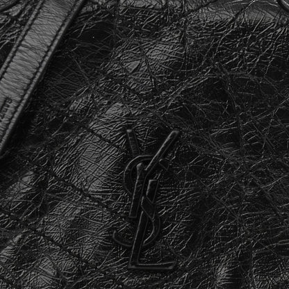 Saint Laurent Crinkled Calfskin Matelasse Monogram Niki Chain Wallet Black 7 of 10