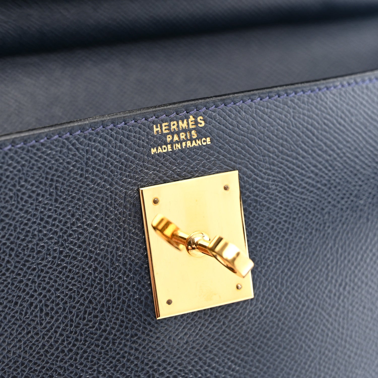 Hermes Courchevel Kelly Retourne 32 Bleu Indigo 6 of 11