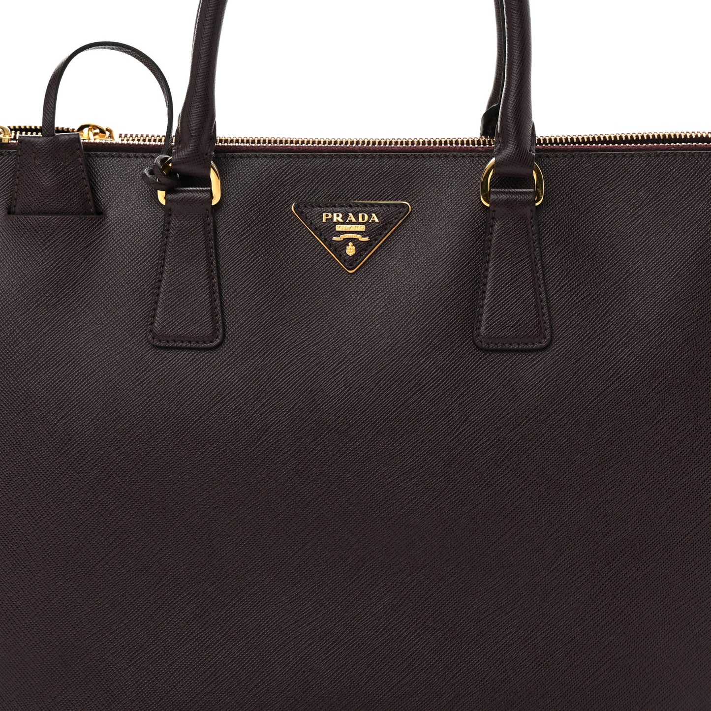 Saffiano Lux Large Galleria Double Zip Tote Granato