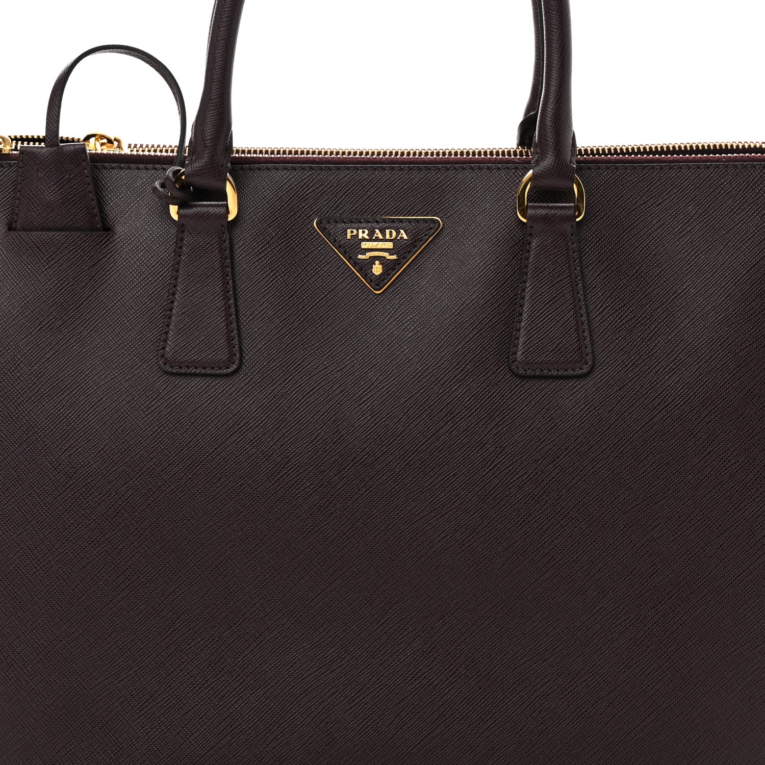 Prada Saffiano Lux Large Galleria Double Zip Tote Granato 11 of 20