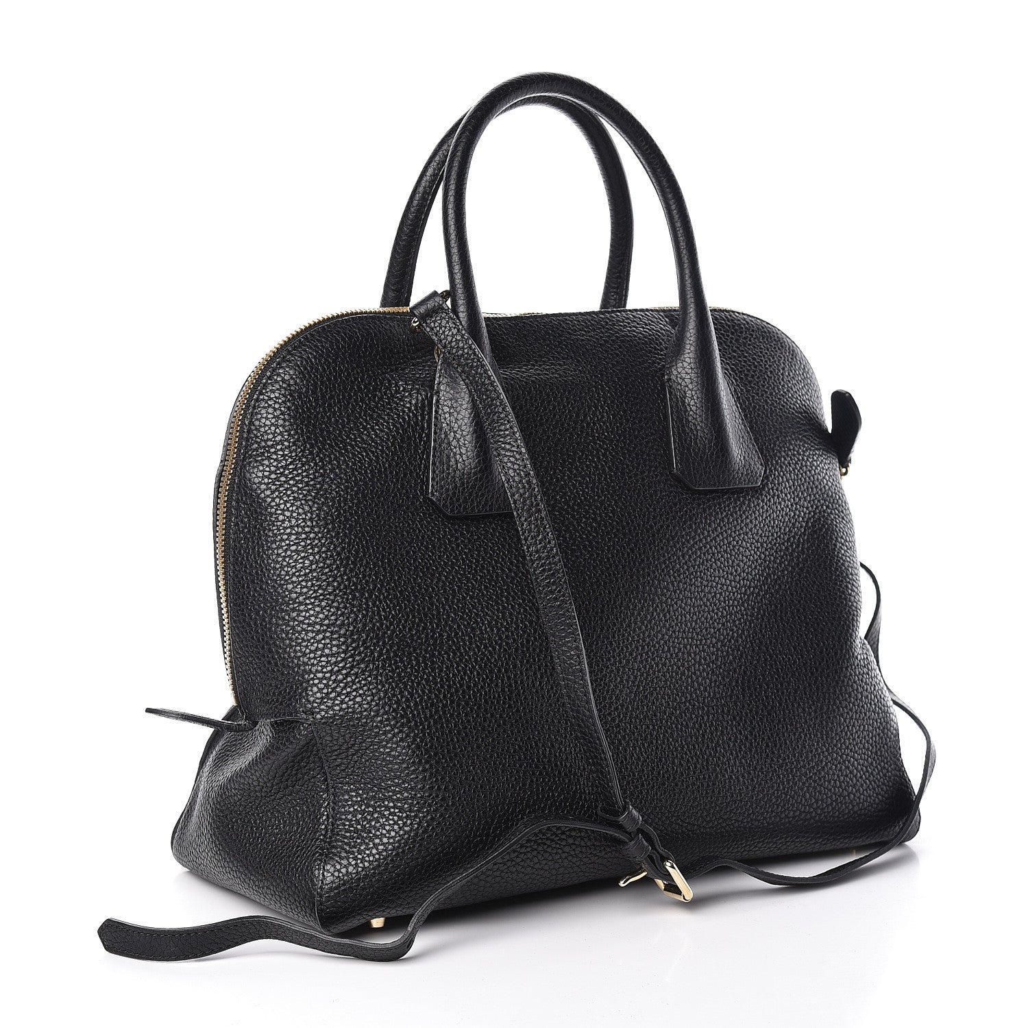 Burberry London Grainy Calfskin Medium Greenwood Bowling Bag Black 3 of 10