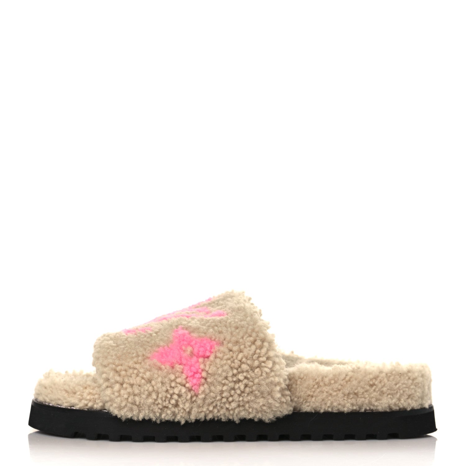 Louis Vuitton Shearling Paseo Flat Comfort Mule 38 Beige 1 of 9