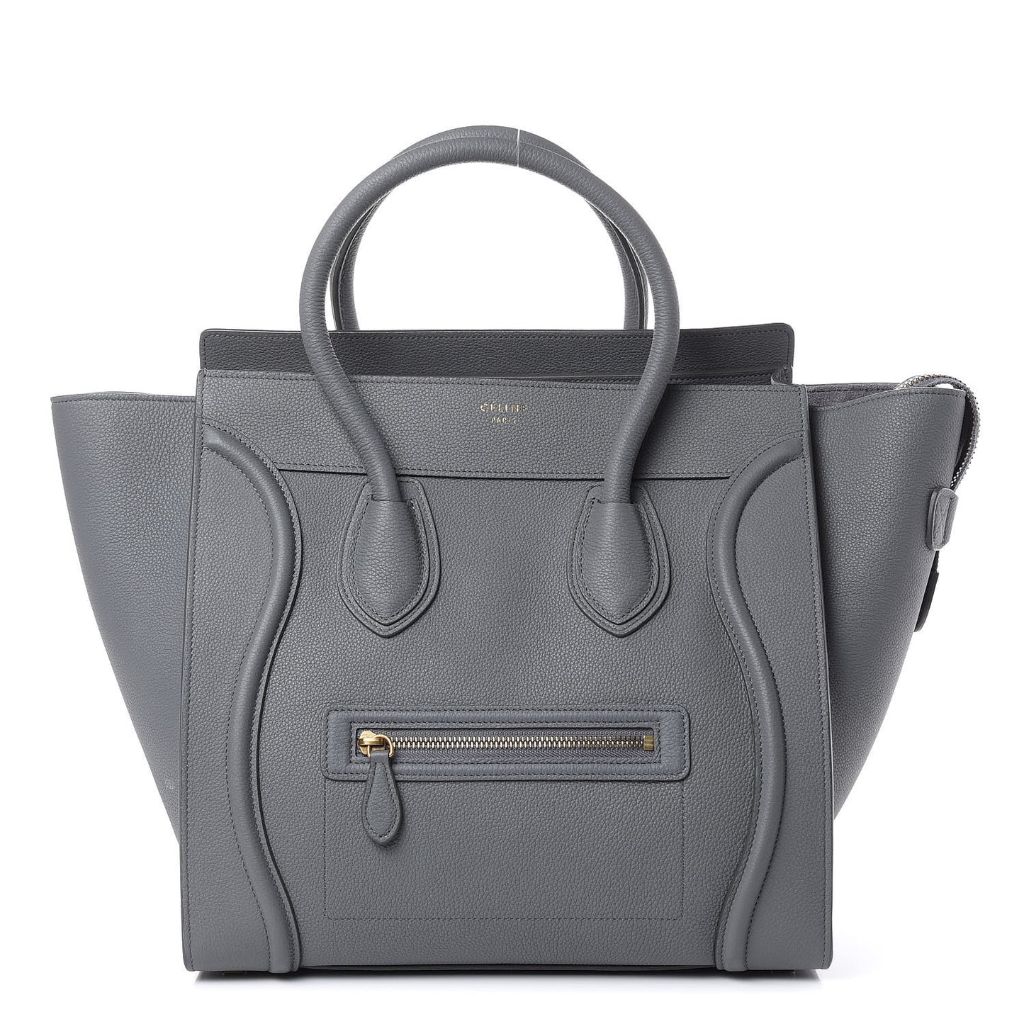 Drummed Calfskin Mini Luggage Kohl