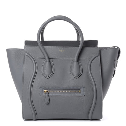 Celine Drummed Calfskin Mini Luggage Kohl 1 of 10