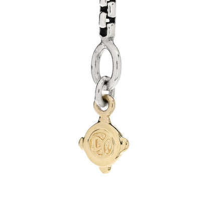David Yurman Sterling Silver 14K Yellow Gold 1.7mm Baby Box Chain Necklace 18" 4 of 5