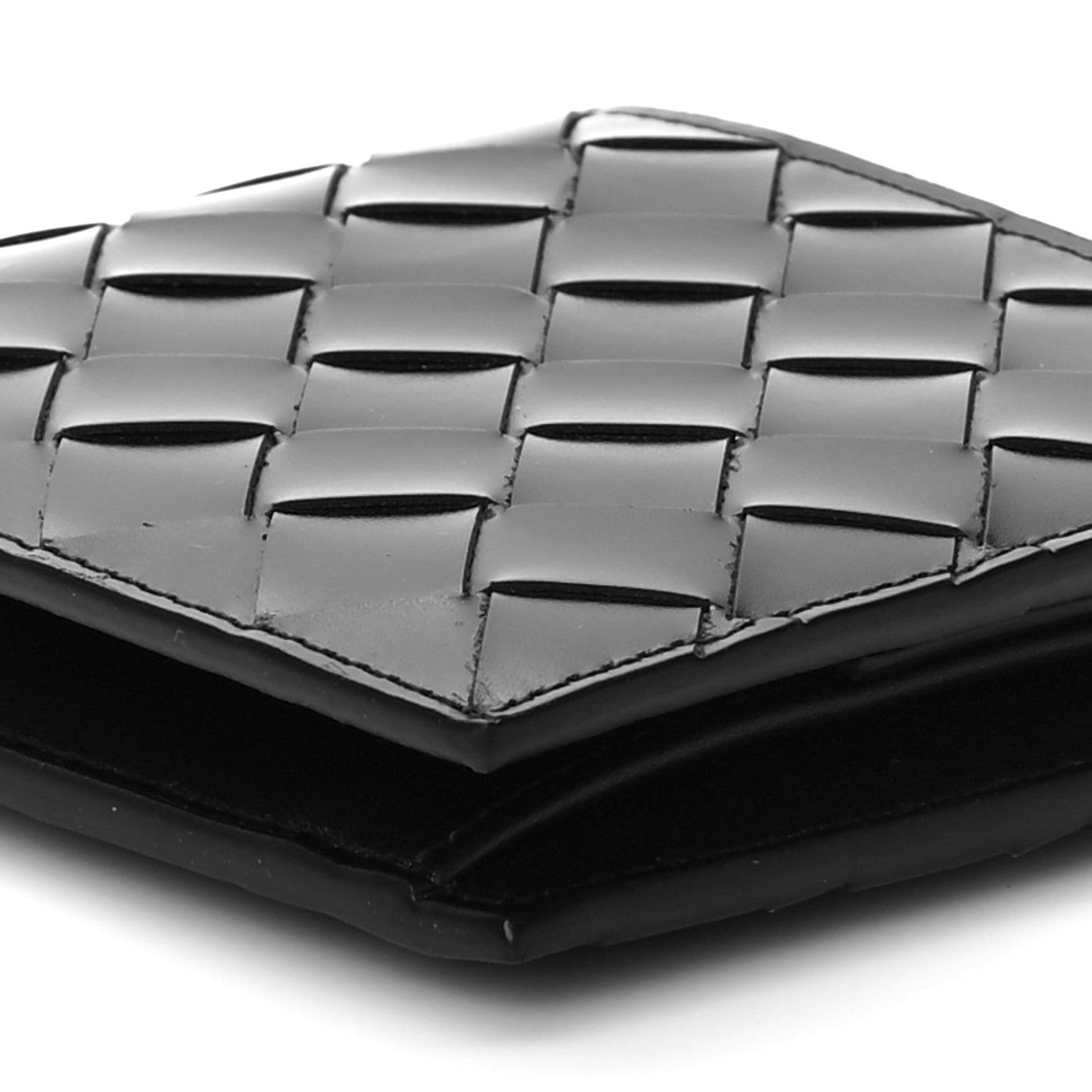 Bottega Veneta Nappa Maxi Intrecciato Bi-Fold Wallet Black 9 of 10