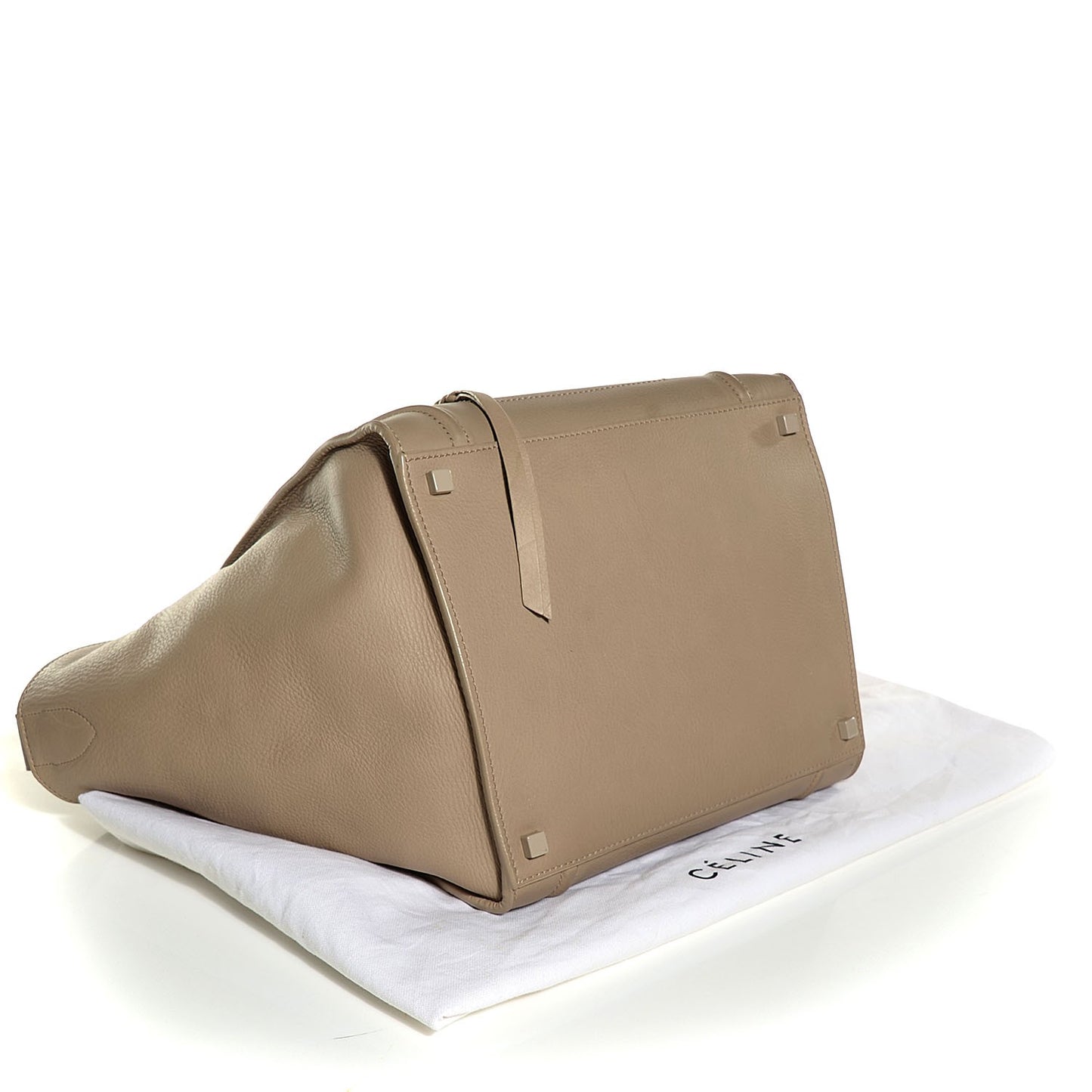 Supple Calfskin Medium Phantom Luggage Light Khaki