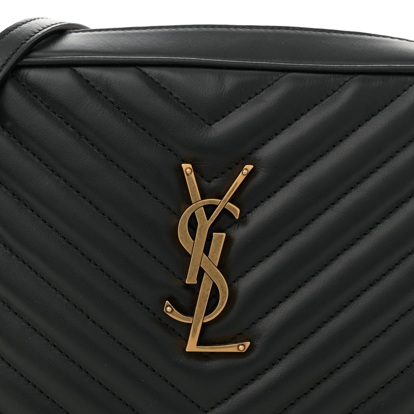 Calfskin Matelasse Monogram Lou Camera Bag Black