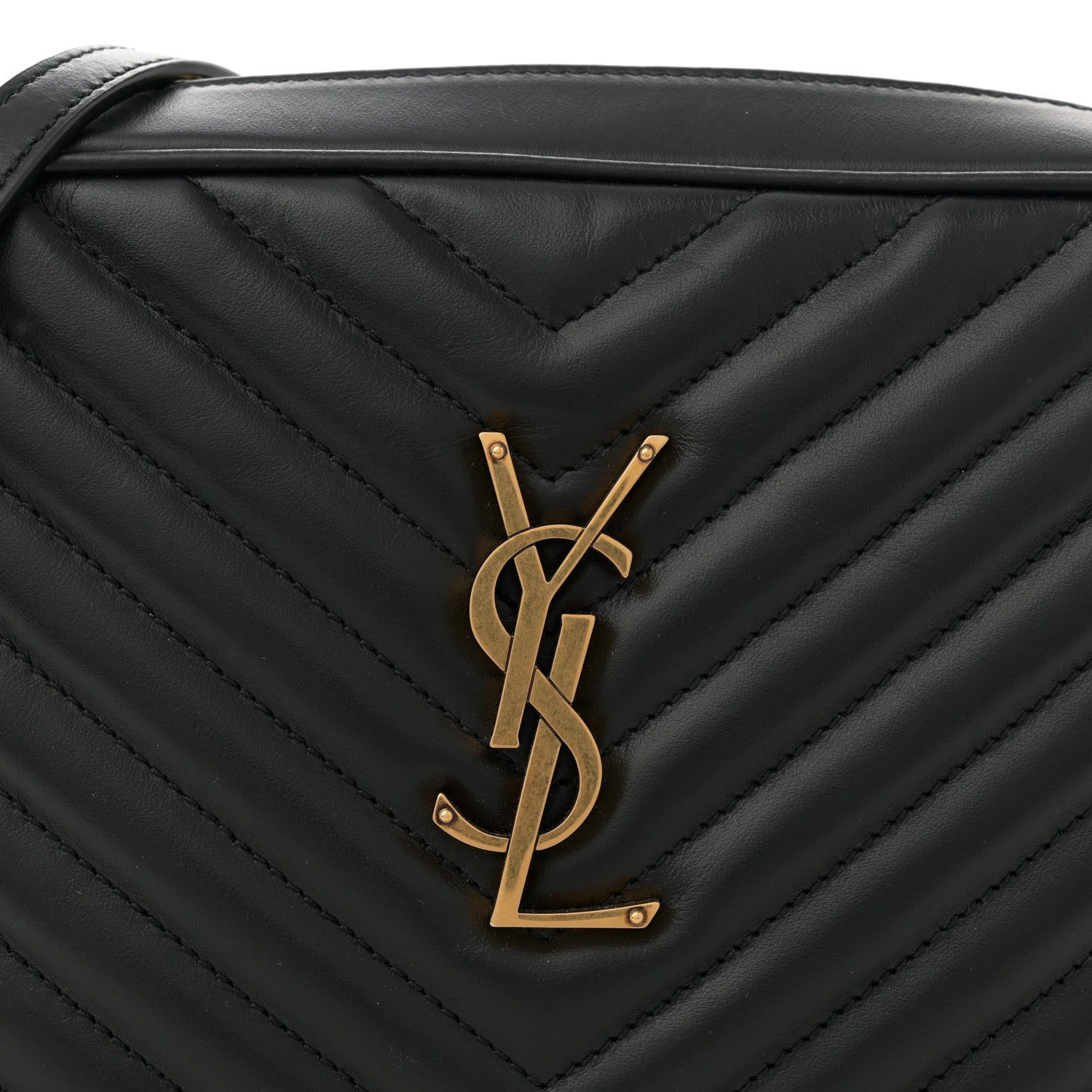 Saint Laurent Calfskin Matelasse Monogram Lou Camera Bag Black 8 of 10
