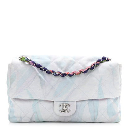 Chanel Canvas Quilted Jungle Jeans Flap White Multicolor 1 of 11