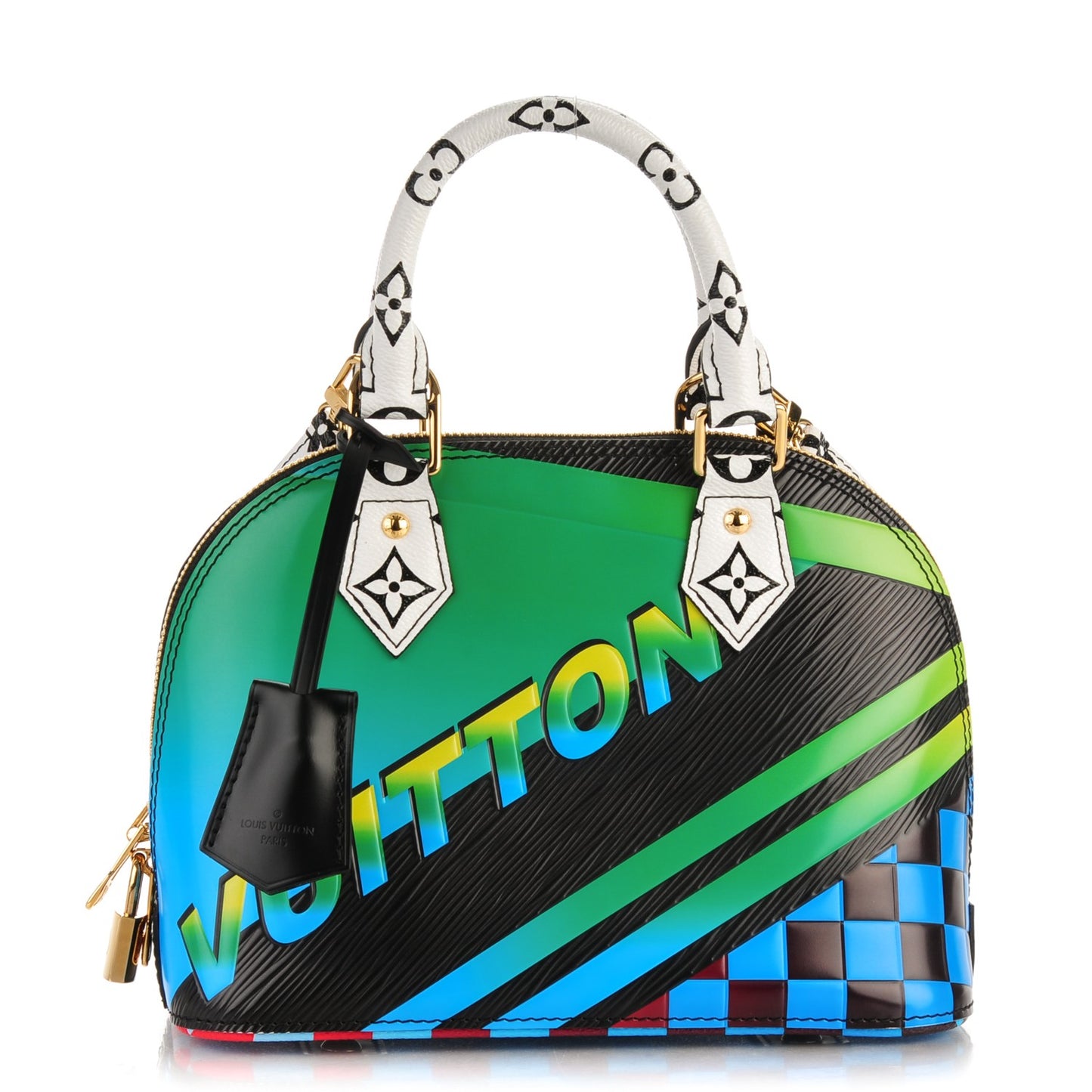 Epi Damier Race Alma BB Blue Vert