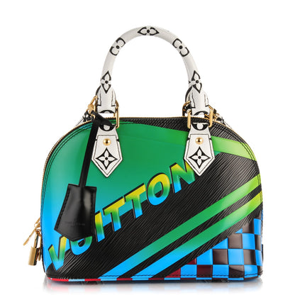 Louis Vuitton Epi Damier Race Alma BB Blue Vert 1 of 7