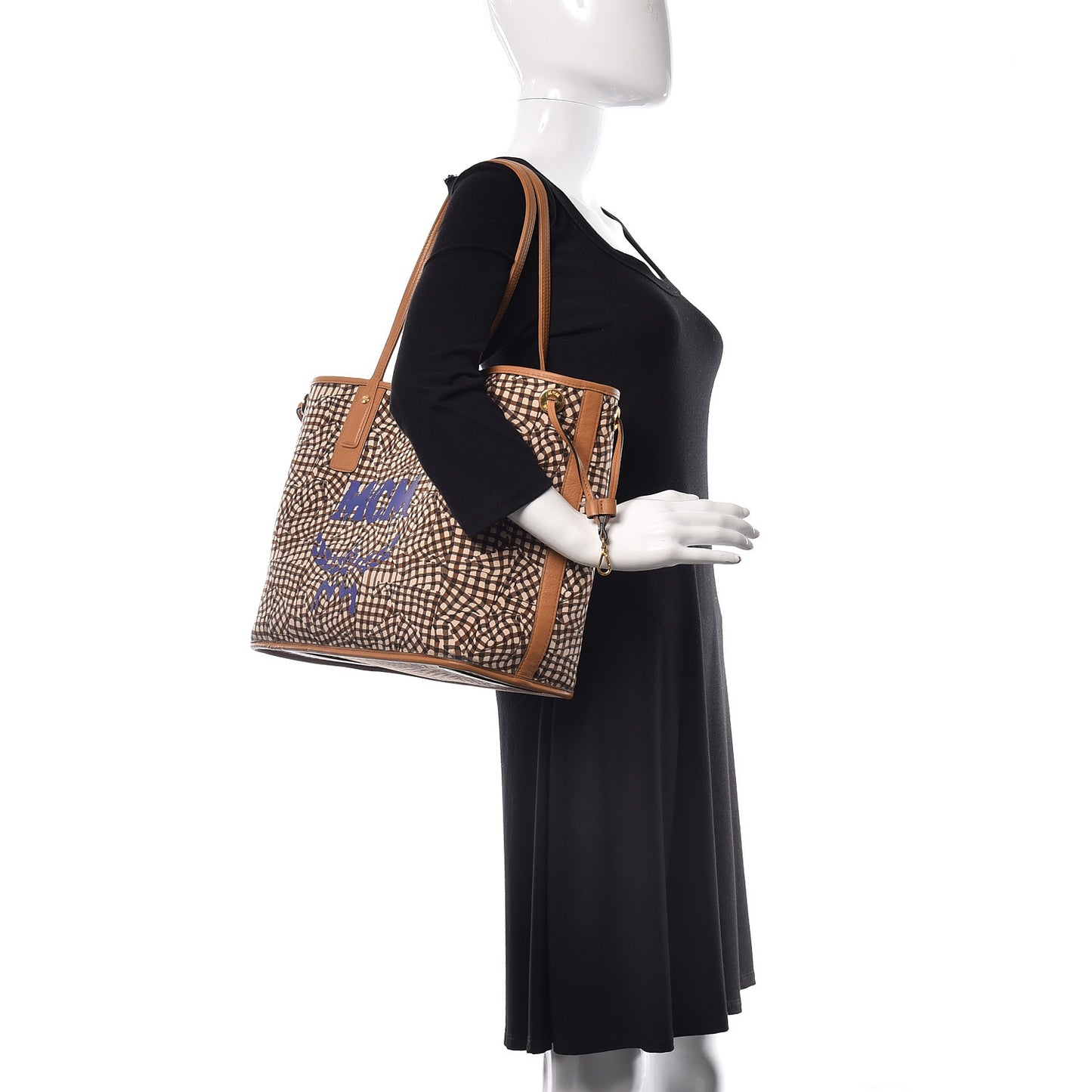 Visetos Medium Liz Reversible Shopper Tote Cognac