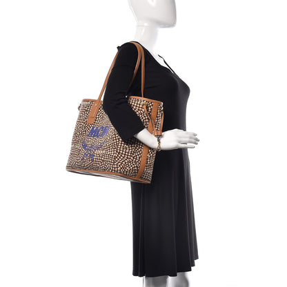 MCM Visetos Medium Liz Reversible Shopper Tote Cognac 2 of 18