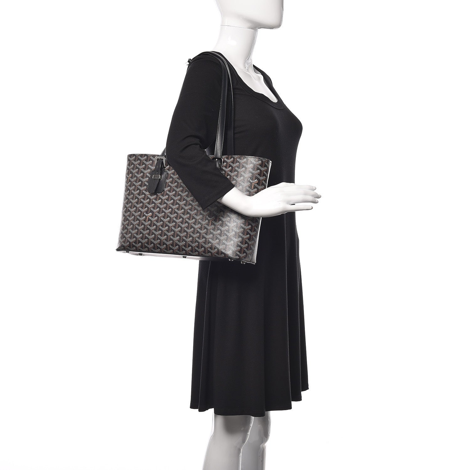 Goyard Goyardine Sac Marie Galante MM Black 2 of 12