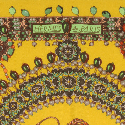 Hermes Cashmere Silk Parures Des Maharajas Shawl 140 4 of 7