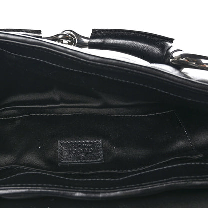 Gucci Nappa Vertical Matelasse Medium Maxi Horsebit Chain Shoulder Bag Black 5 of 10