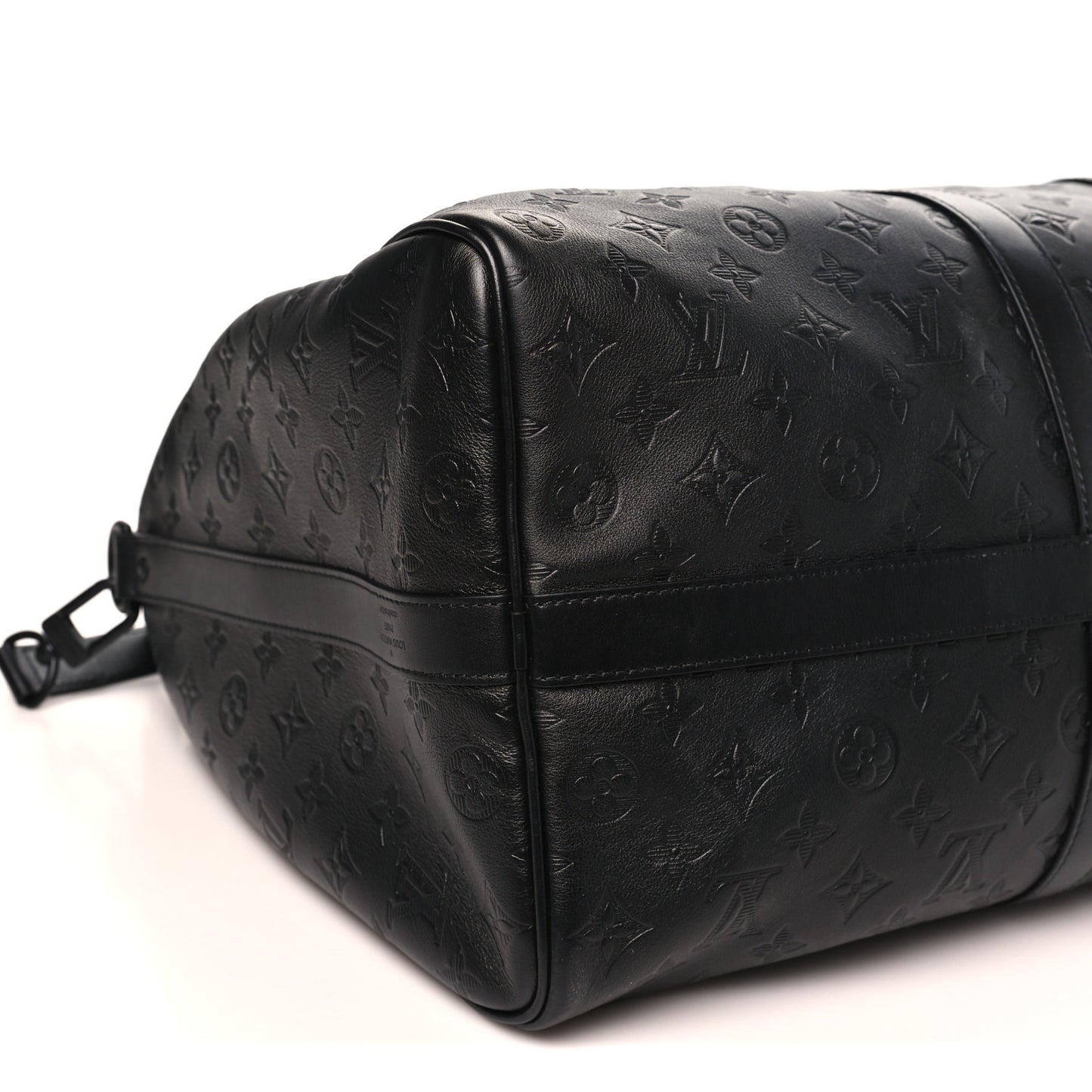 Calfskin Shadow Monogram Keepall Bandouliere 50 Black