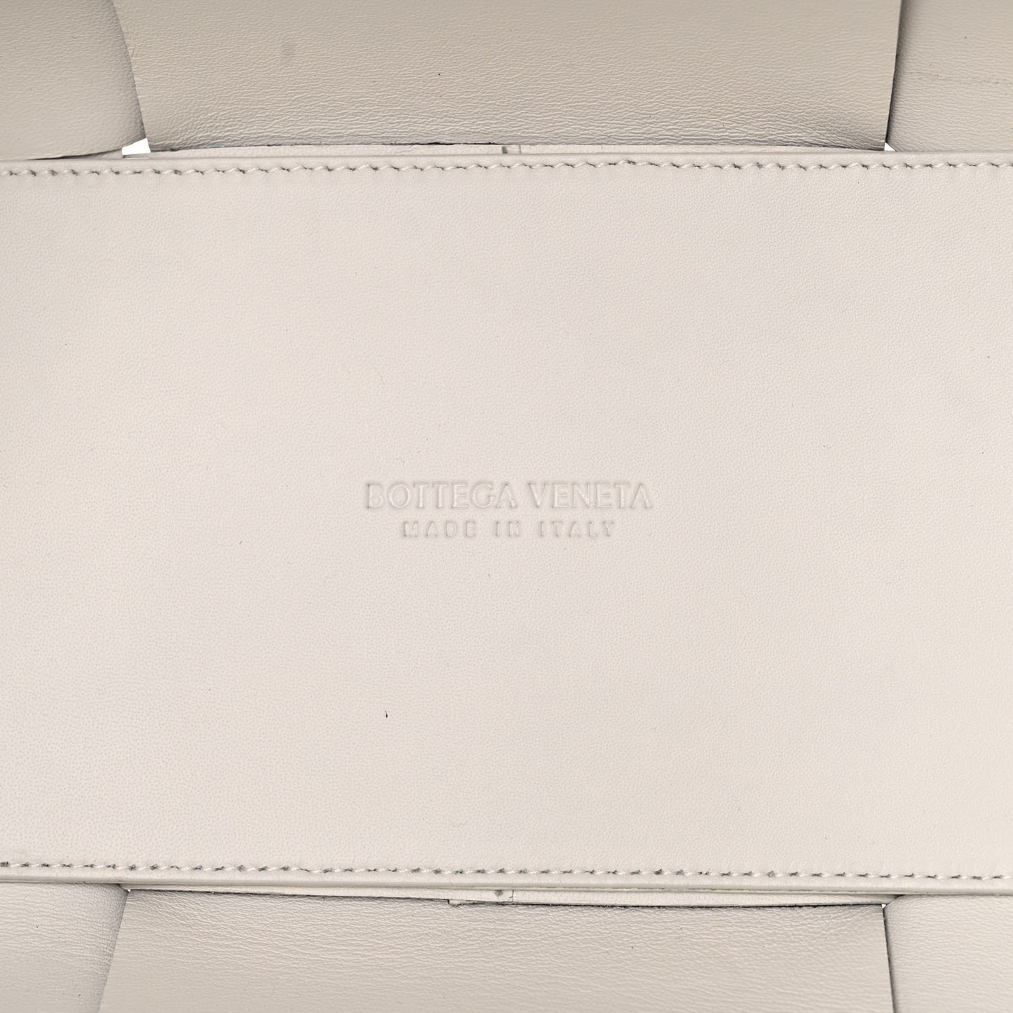 Nappa Maxi Intrecciato Medium Arco Tote Black White