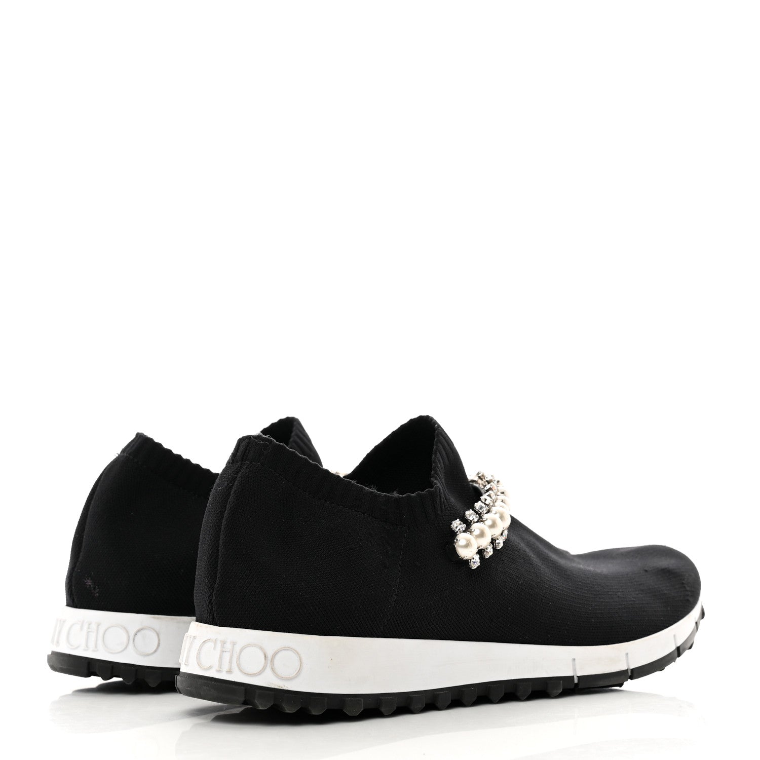 Jimmy Choo Knit Crystal Verona Sneaker 39.5 Black 4 of 9