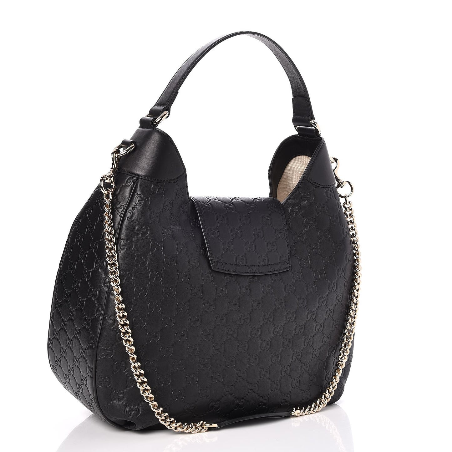 Guccissima Medium Emily Hobo Black