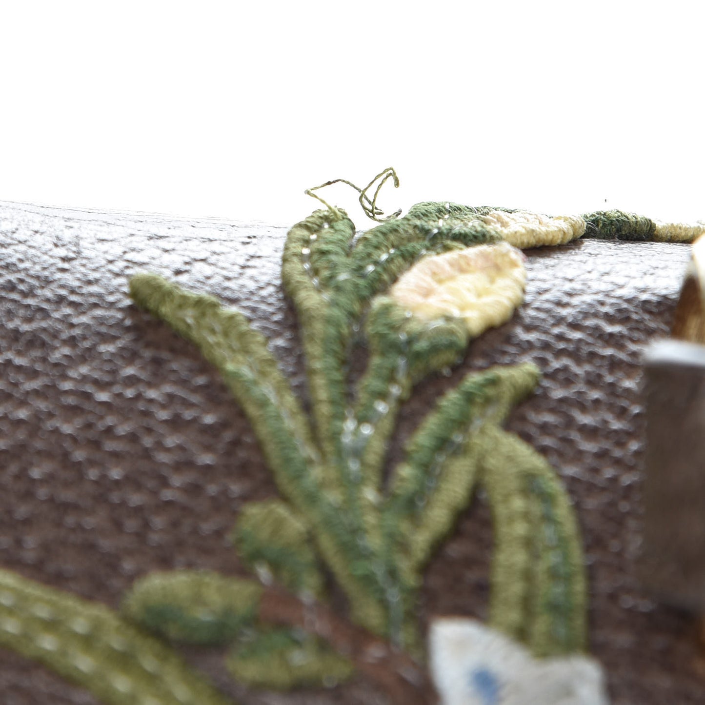 Calfskin Embroidered Medium Sylvie Top Handle Bag New Acero Multicolor