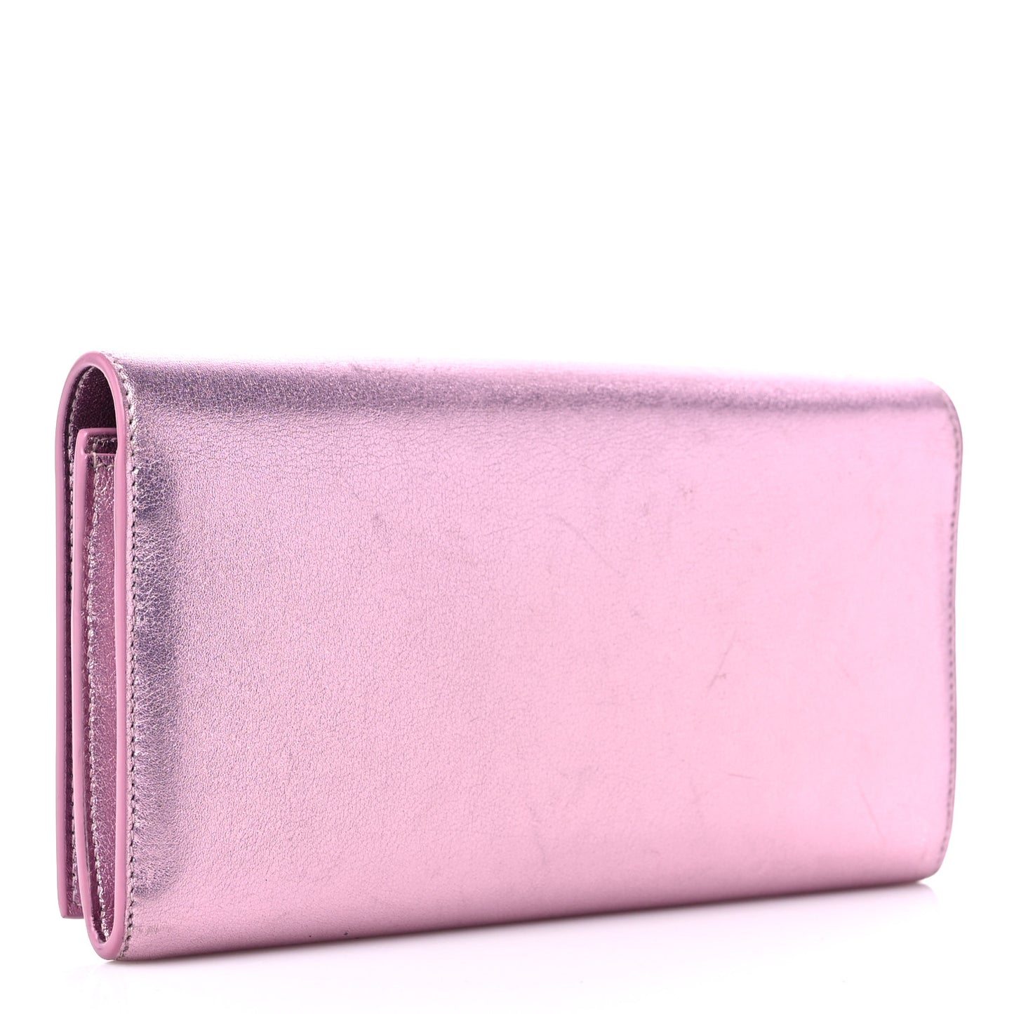 Metallic Calfskin Classic Monogram Cassandre Wallet New Azalea