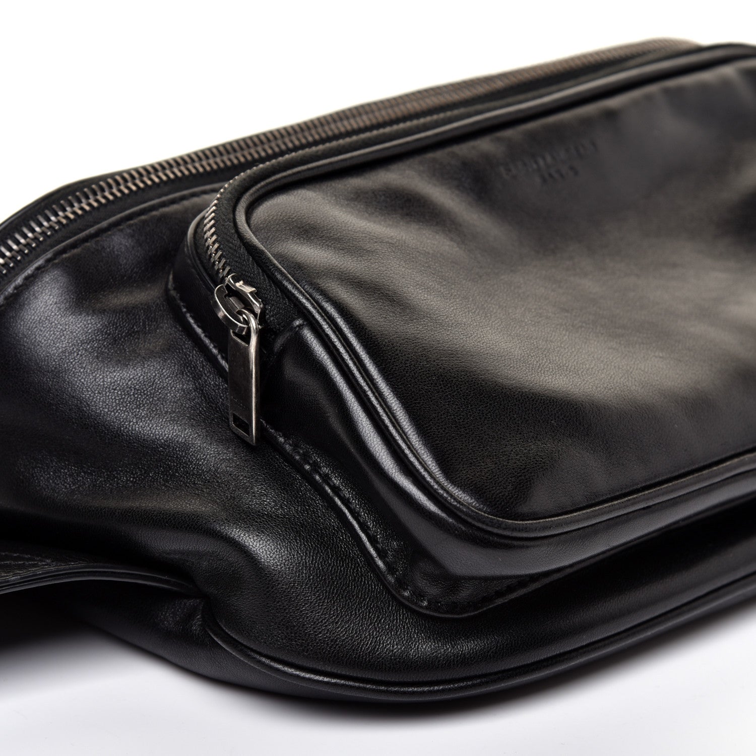 Saint Laurent Lambskin Subway Belt Bag Black 6 of 11