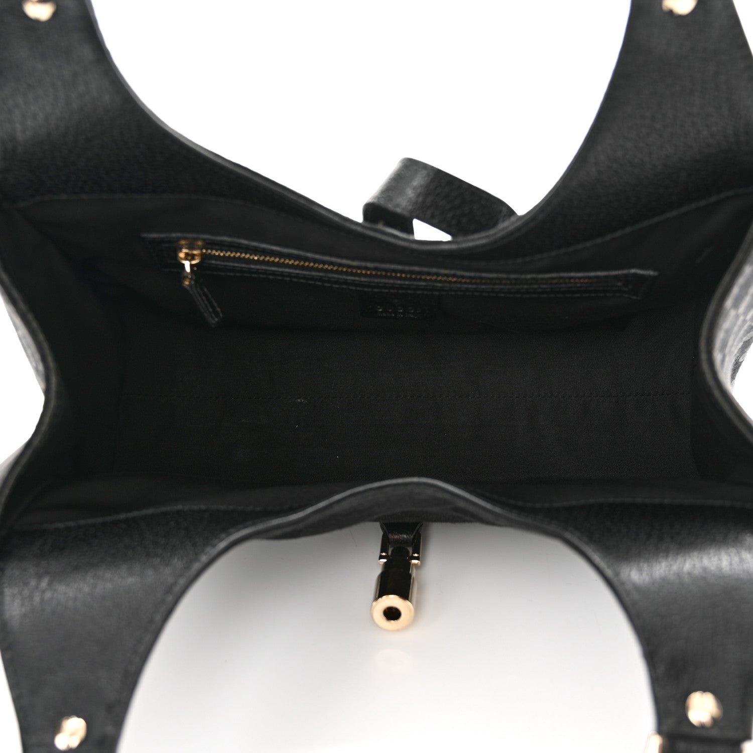 Gucci Monogram Calfskin Large Bardot Tote Black 5 of 13