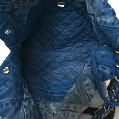 Chanel Denim Quilted Small Chanel 22 Blue 6 of 13