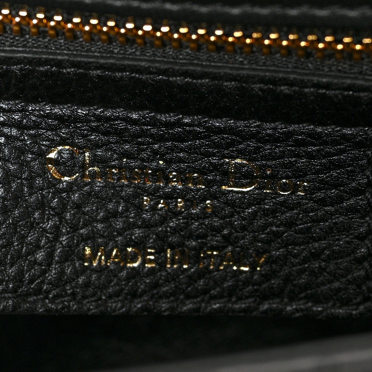 Calfskin Cannage Medium Caro Bag Black
