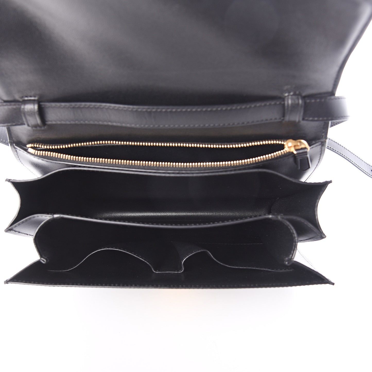 Box Calfskin Medium Classic Box Flap Bag Black