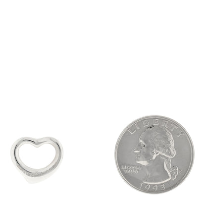Tiffany Sterling Silver 16mm Elsa Peretti Open Heart Pendant 2 of 3