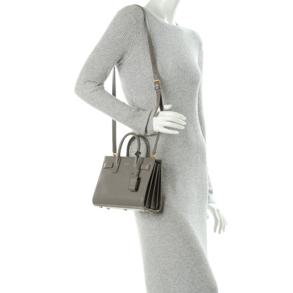 Saint Laurent Calfskin Nano Sac De Jour Fog 2 of 14