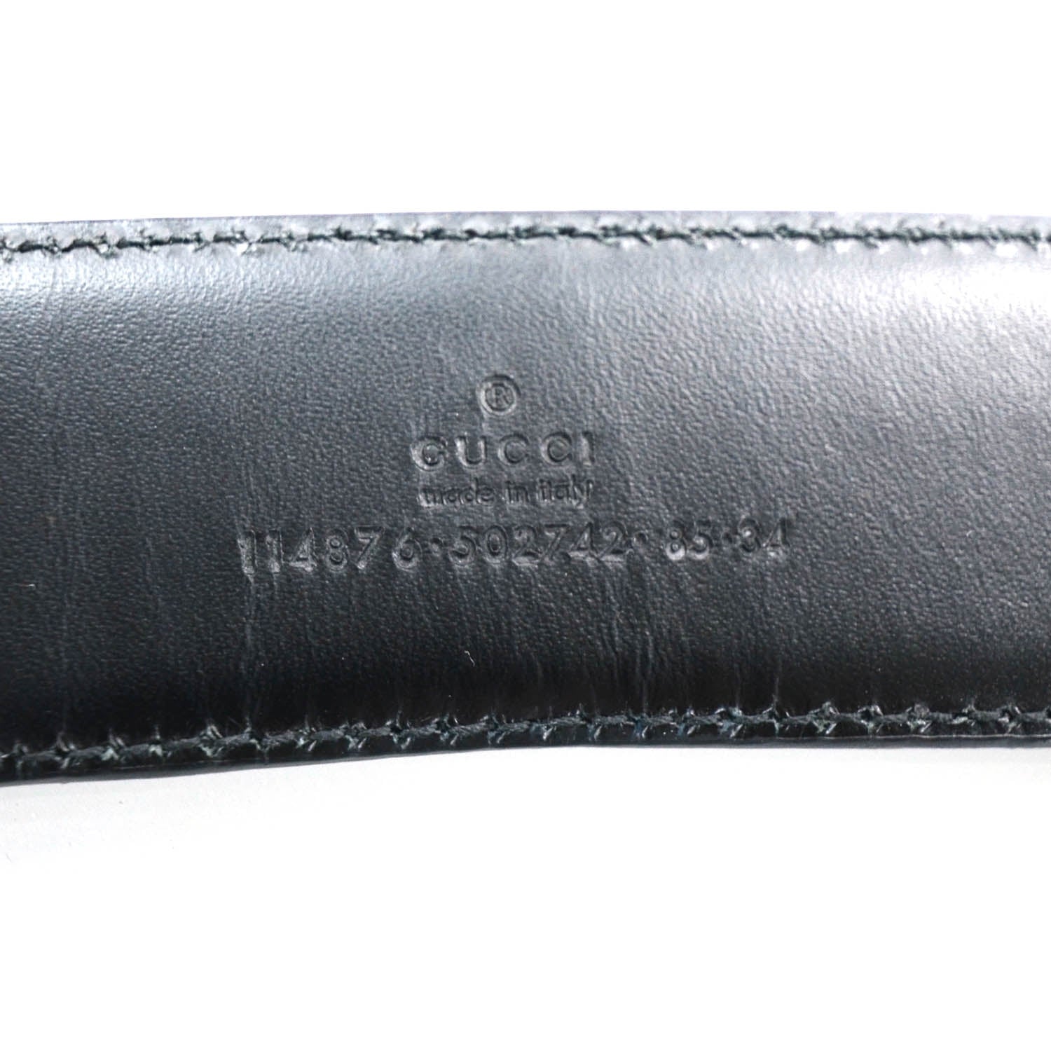 Gucci Guccissima GG Belt 85 34 Black 3 of 5